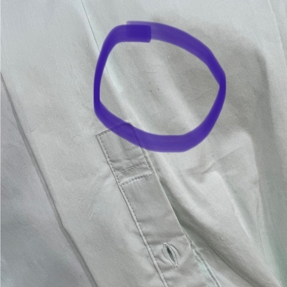 INAE collection light mint generous fit buttoned down long sleeve shirt dress - Picture 3 of 17